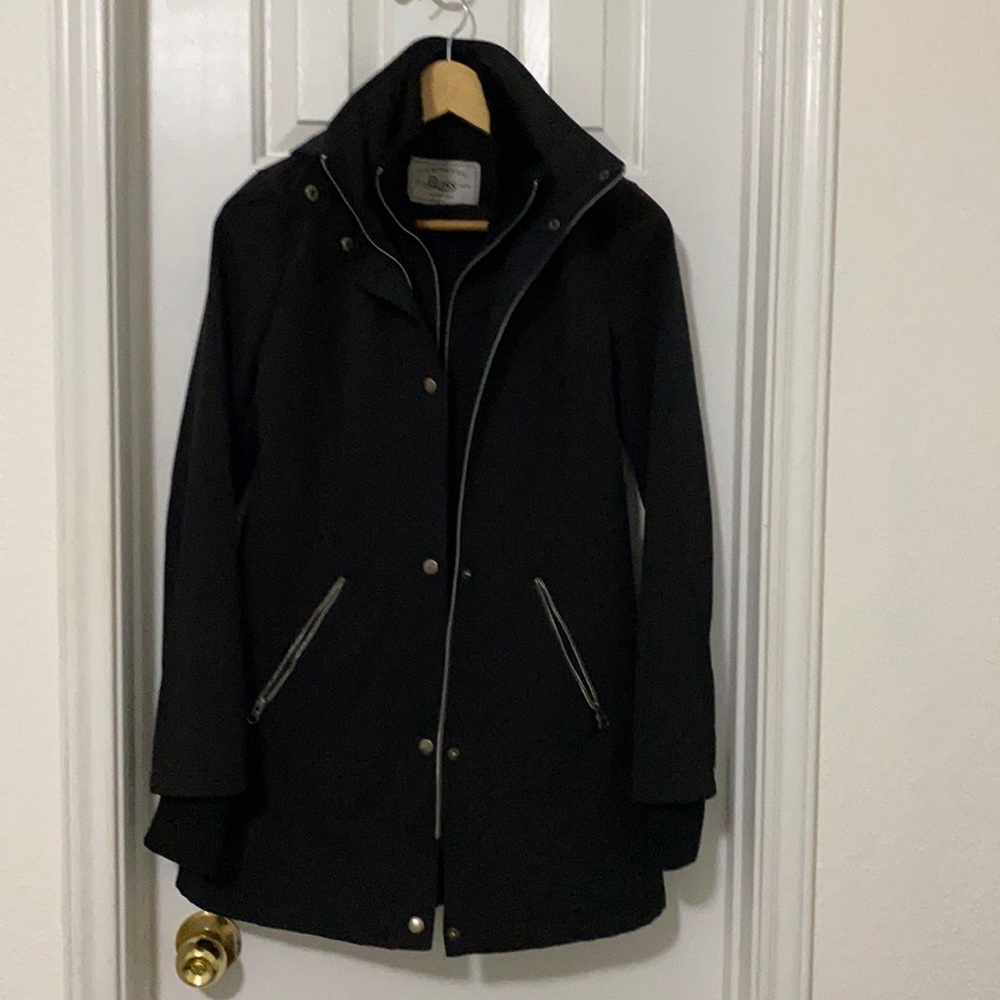 Black coat double layer